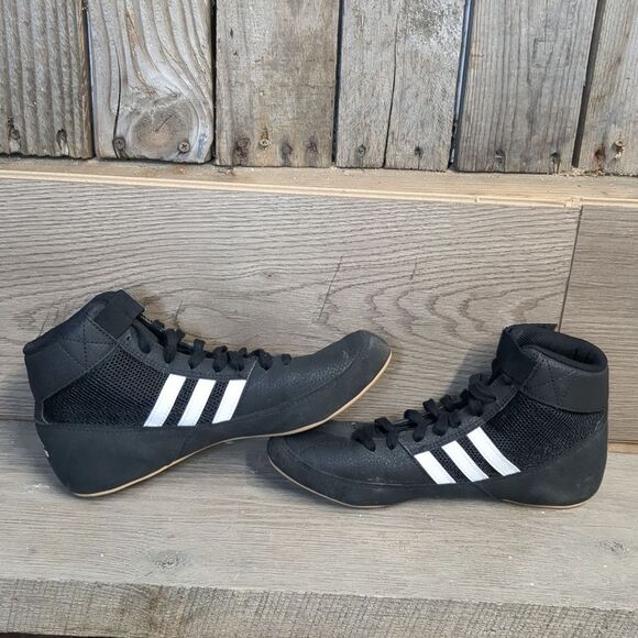 Adidas Wrestling HVC2 Shoes Youth Boys Size 5 AQ3327 - Picture 5 of 10